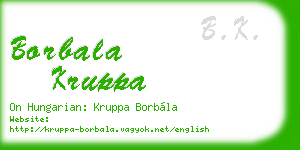 borbala kruppa business card